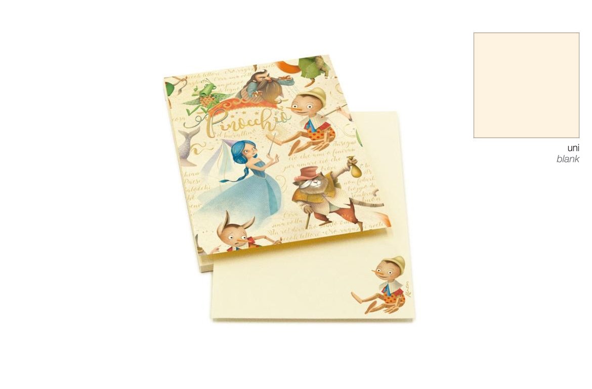 kartos-pinocchio-il-burattino-blocco-a6-senza-rigatura BLOC MEMO PINOCCHIO IL BURATINO - Imagen 1