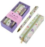 BLOSSOM ESTUCHE Y BOLIGRAFO METAL DECORADO